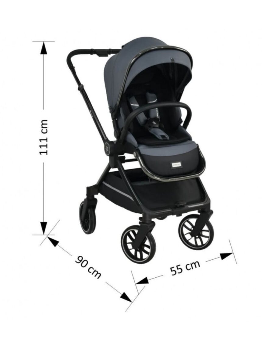 Bebe stars πολυκαρότσι mirage 2σε1 grey 331-188 - Bebe Stars