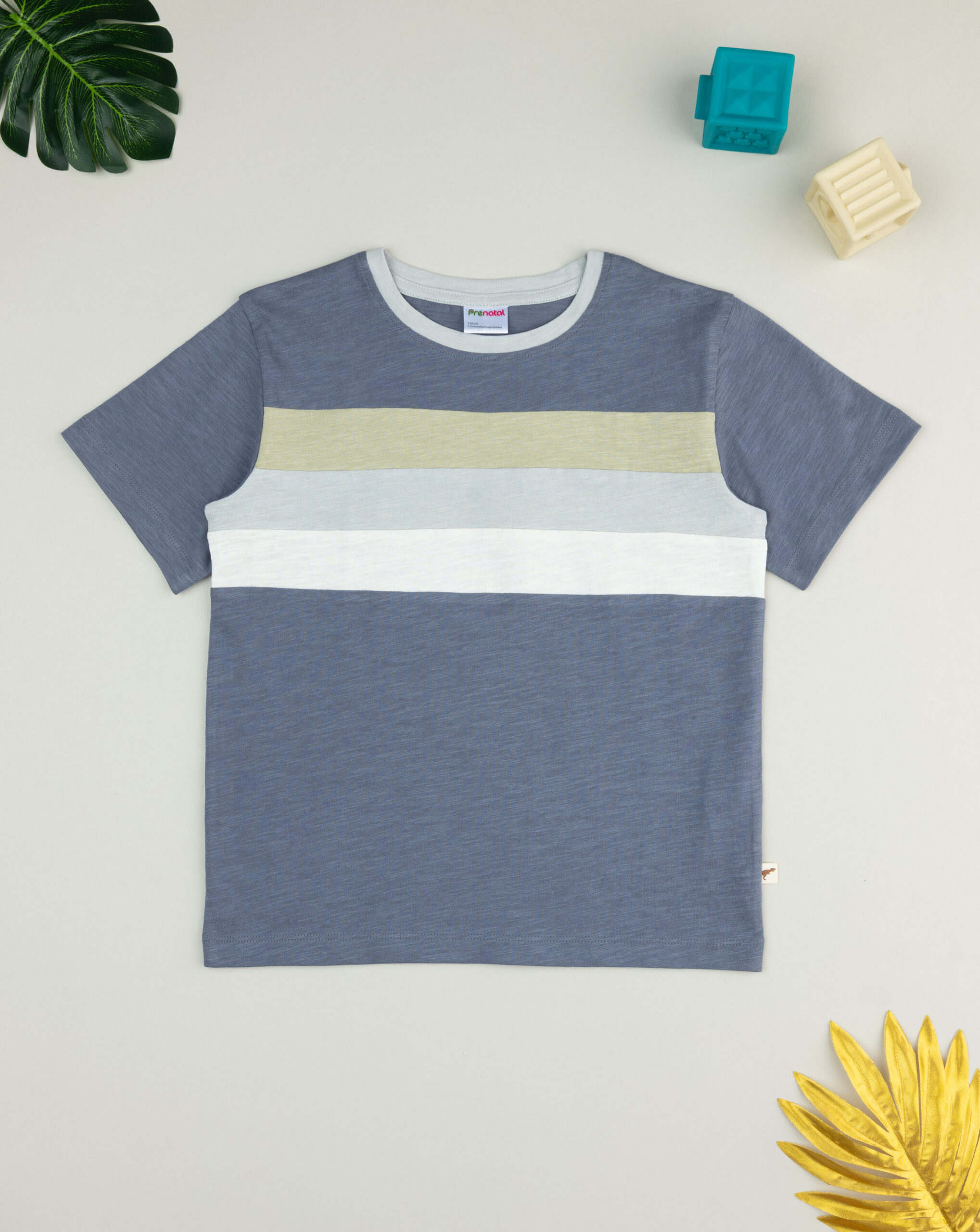 παιδικό t-shirt μπλε ριγέ για αγόρι - Prénatal