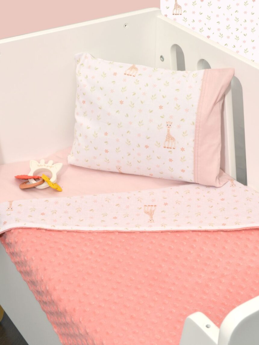 Sophie la girafe κουβέρτα λίκνου διπλής όψης minky σχέδιο 502 46-6725/502 - SOPHIE LA GIRAFE