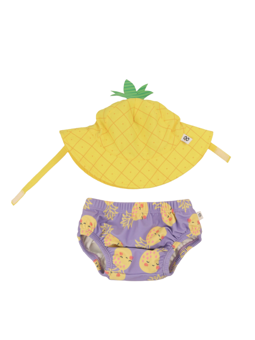 Zoocchini σετ μαγιό και καπέλο upf50+ pineapple punch 6-24 μηνών zoo12019 - Zoocchini