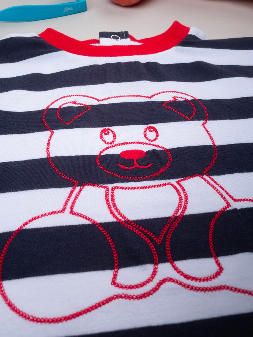 βρεφικό t-shirt ριγέ teddy για αγόρι - Prénatal