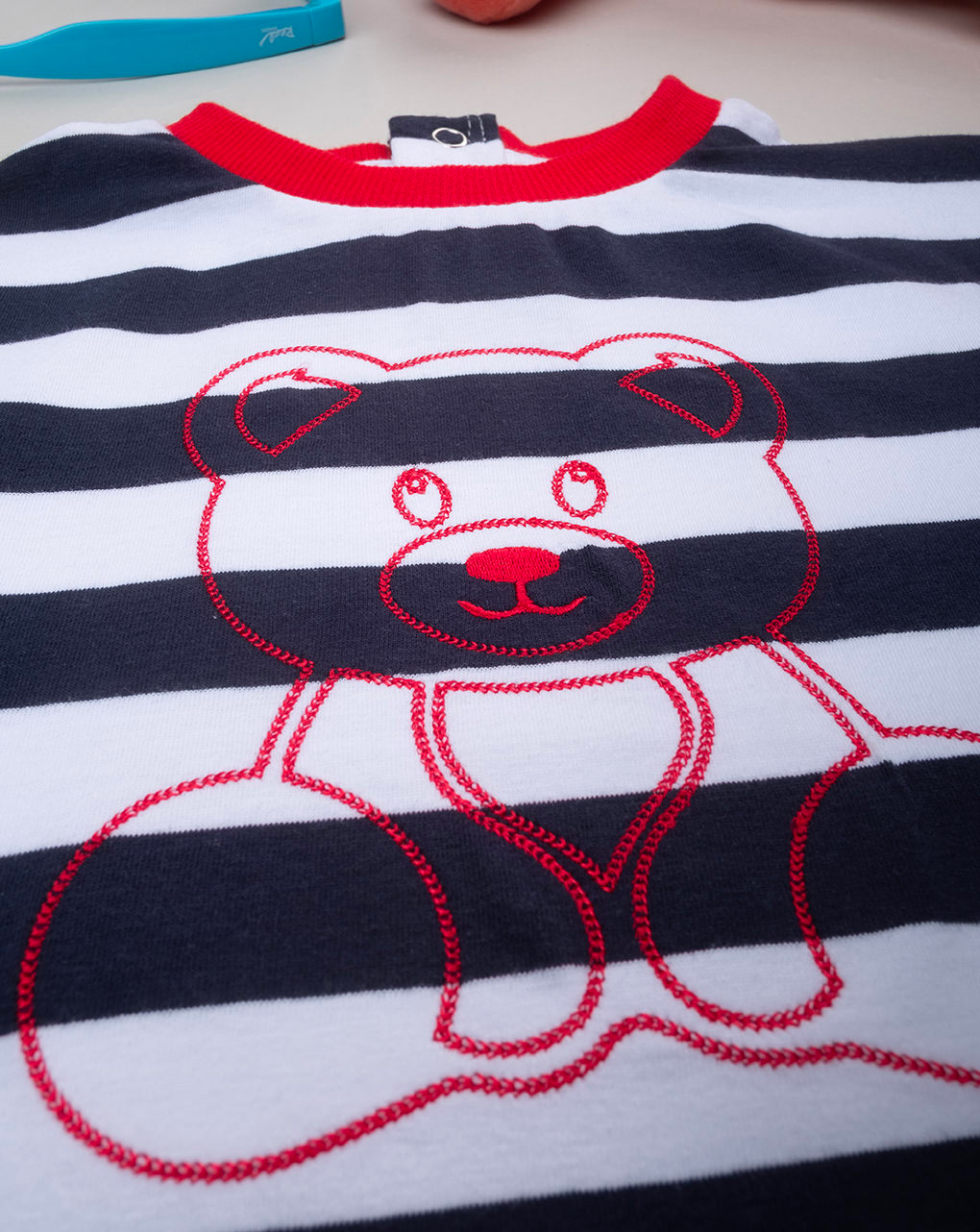 βρεφικό t-shirt ριγέ teddy για αγόρι - Prénatal