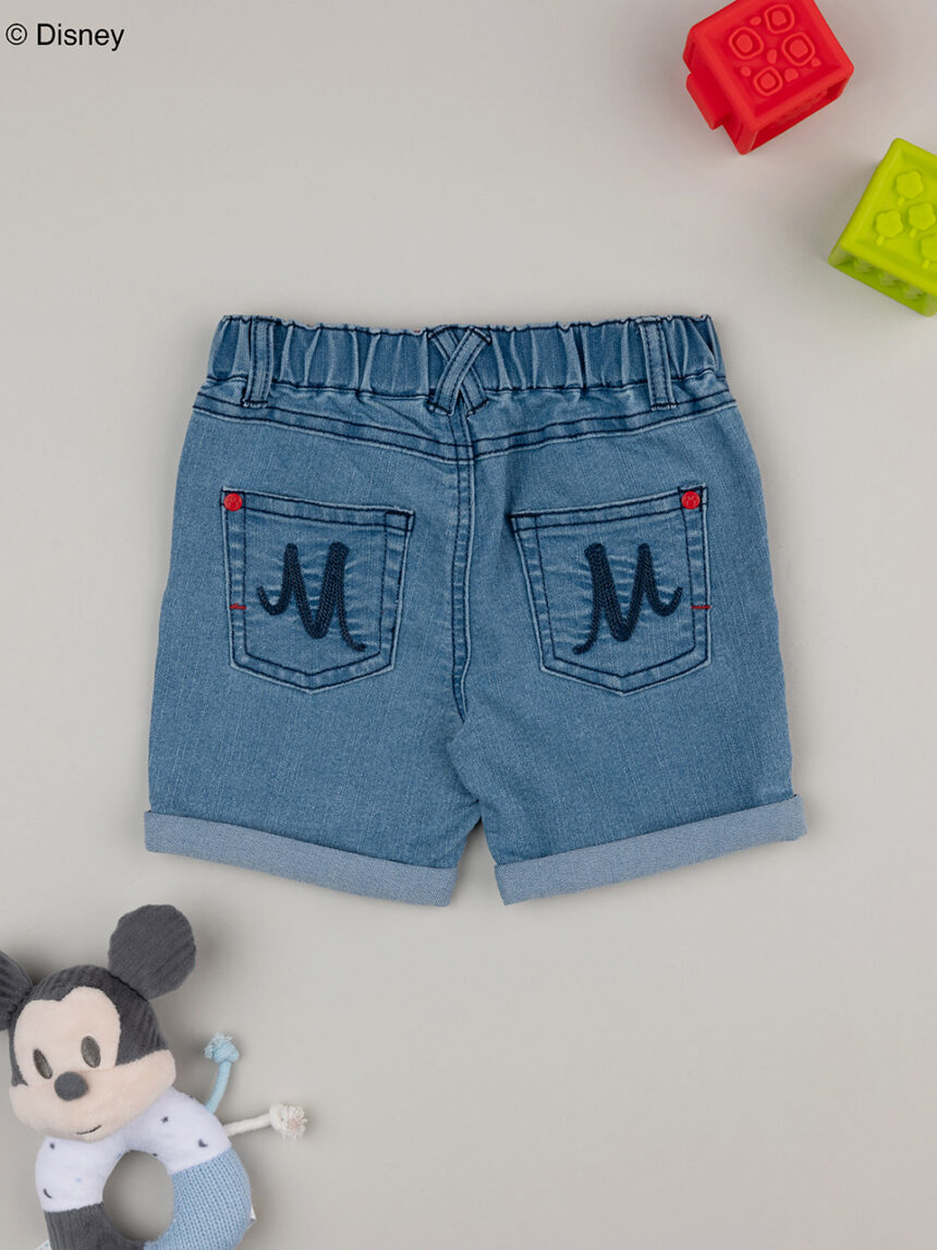 βρεφική τζιν βερμούδα μπλε mickey για αγόρι - Prénatal