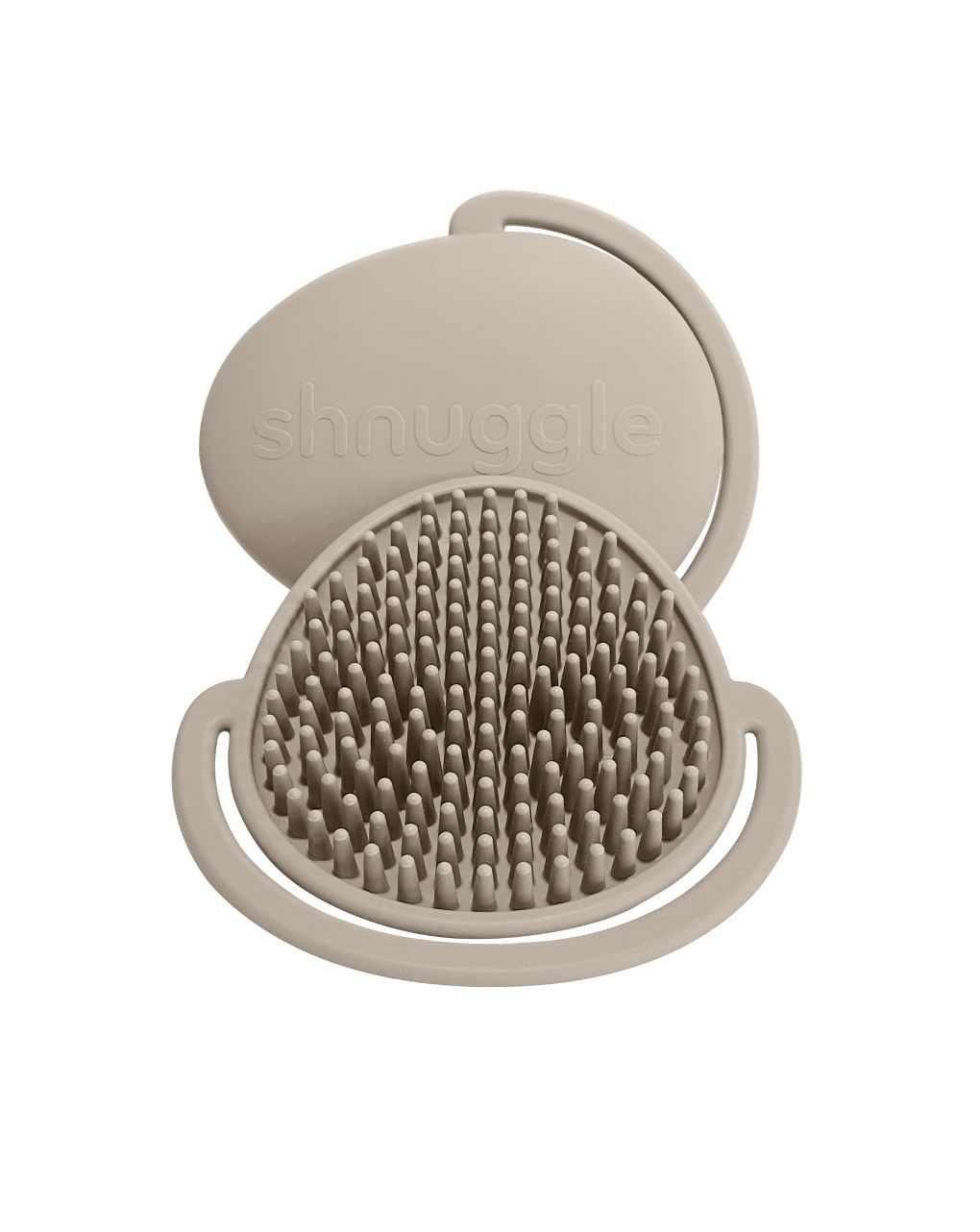 Shnuggle βρεφική βούρτσα μπάνιου σιλικόνης taupe - SHNUGGLE