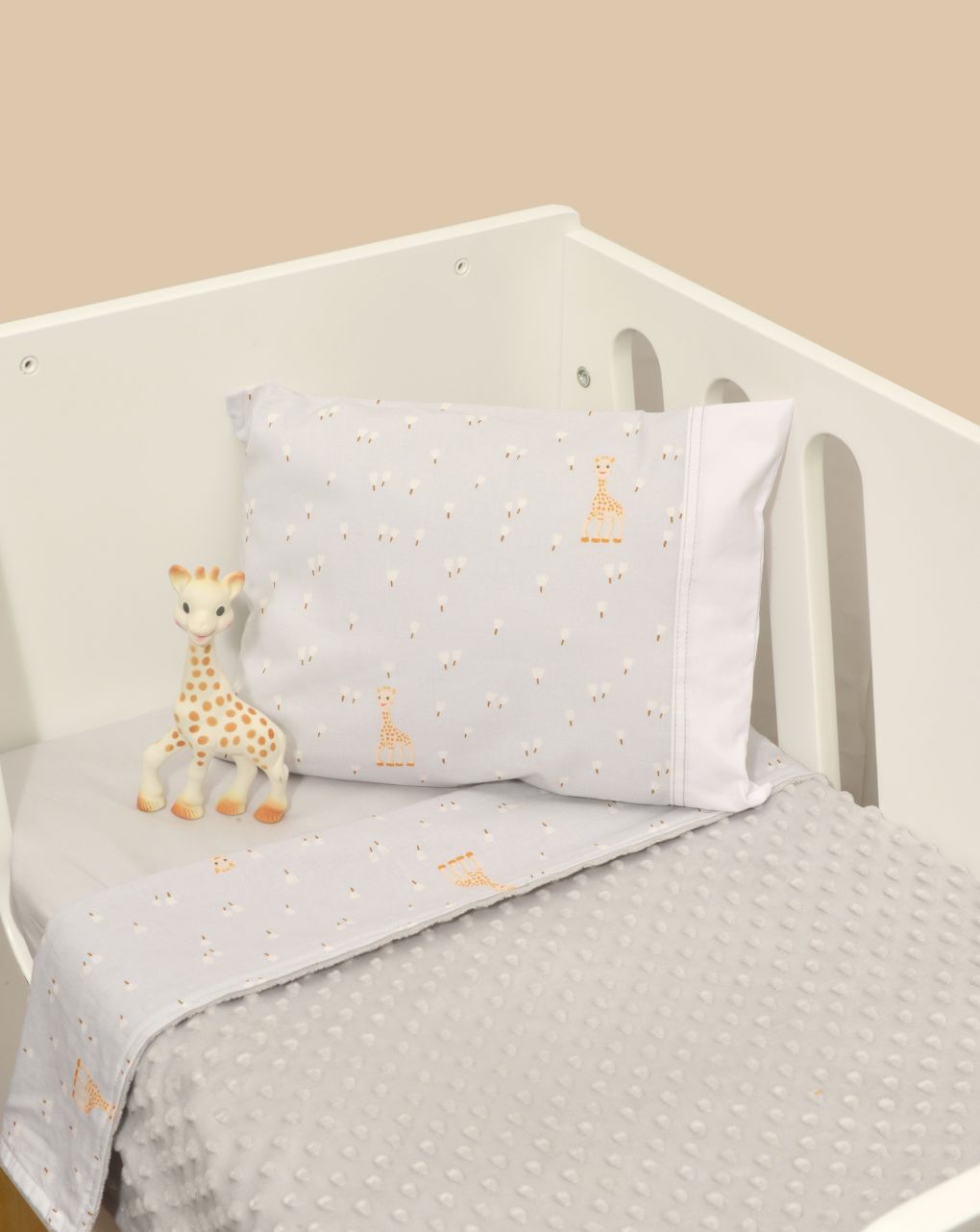Sophie la girafe κουβέρτα λίκνου διπλής όψης minky σχέδιο 505 46-6725/505