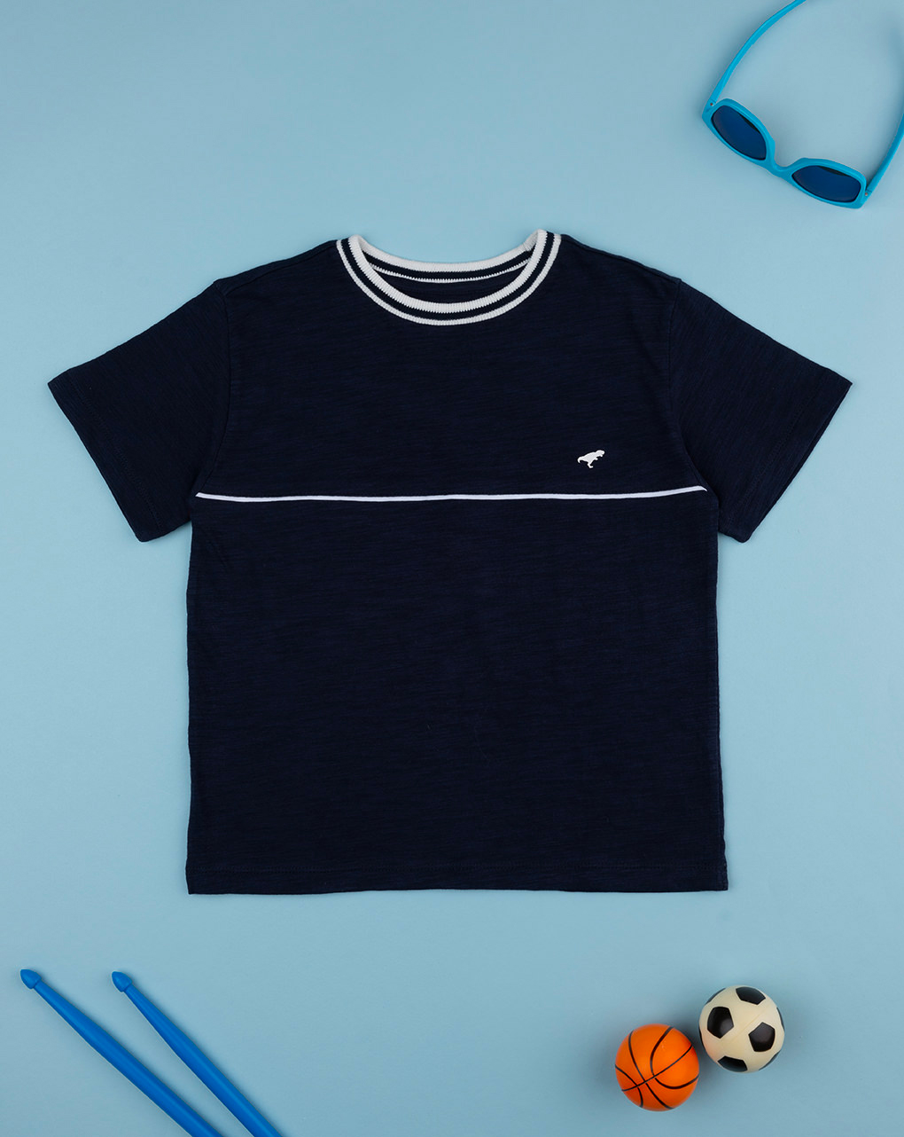 παιδικό t-shirt μπλε με δεινόσαυρο για αγόρι