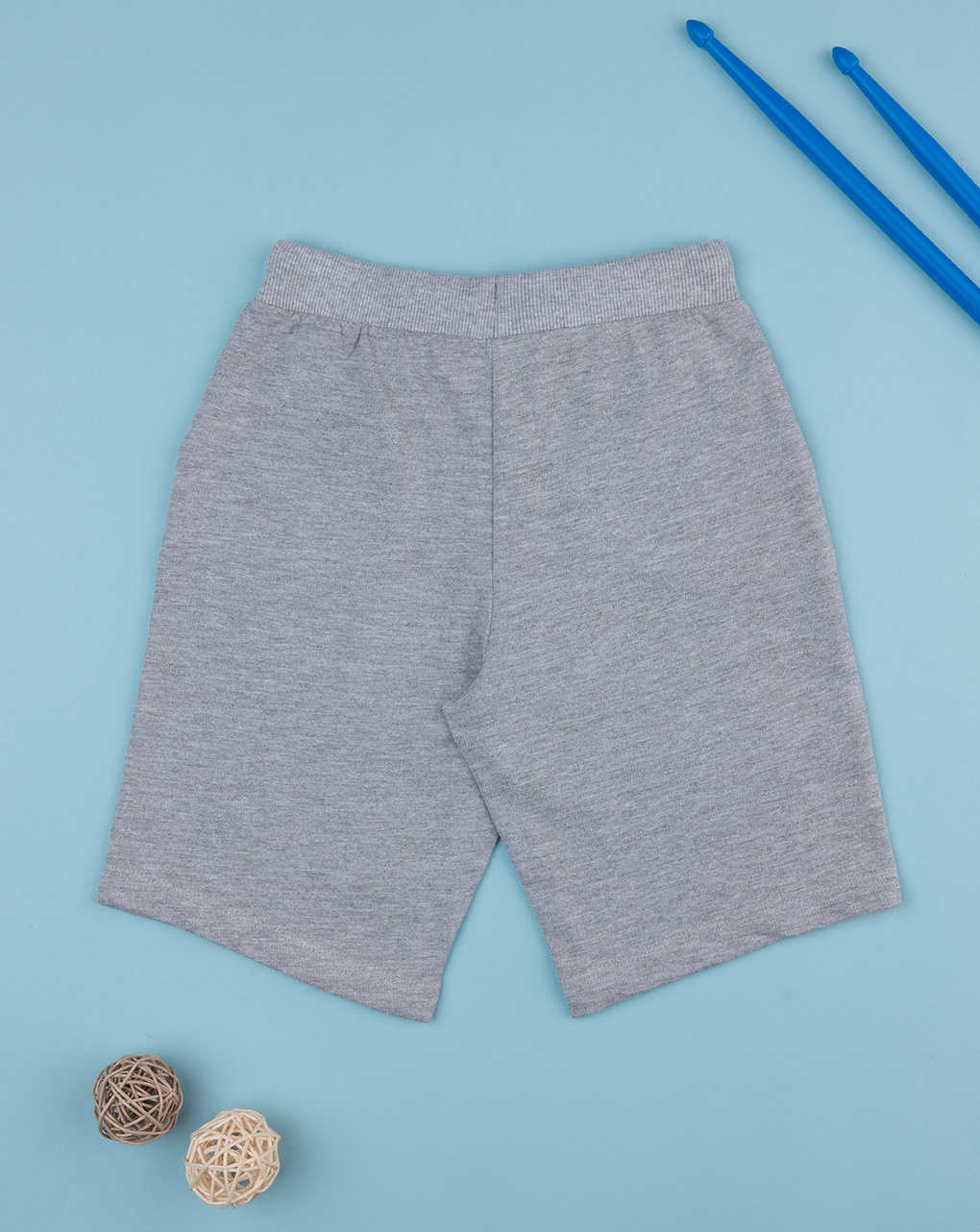 παιδική βερμούδα γκρι με δεινόσαυρο για αγόρι - Prénatal