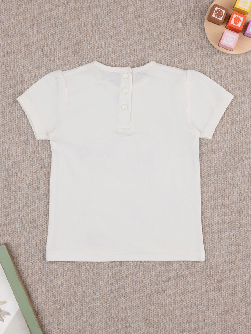 βρεφικό t-shirt λευκό bonjour για κορίτσι - Prénatal