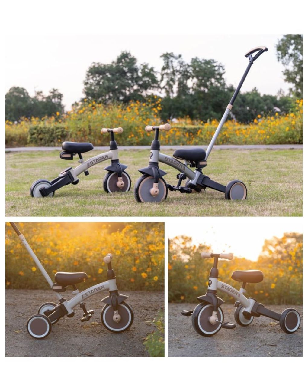 Qplay ποδήλατο τρίκυκλο stager 3in1 pink 01-1212075-05 - QPLAY