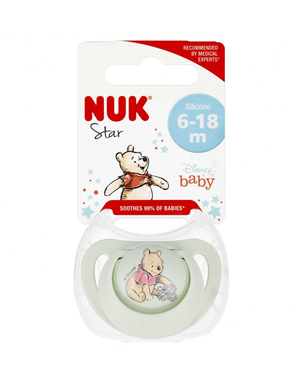 Nuk disney winnie the pooh πιπίλα σιλικόνης 6-18m (2 σχέδια) 10736939 - Nuk