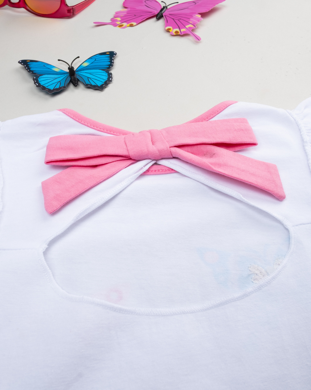 παιδικό t-shirt λευκό με πεταλούδες για κορίτσι - Prénatal