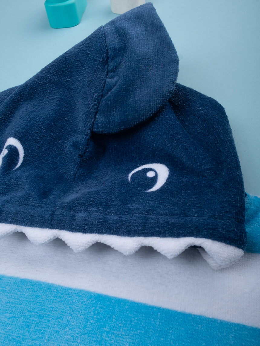 βρεφικό πόντσο θαλάσσης ριγέ με καρχαρία για αγόρι - Prénatal