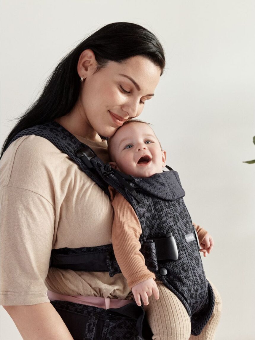 Babybjorn μάρσιπος one air 3d mesh anthracite/leopard - Baby Bjorn