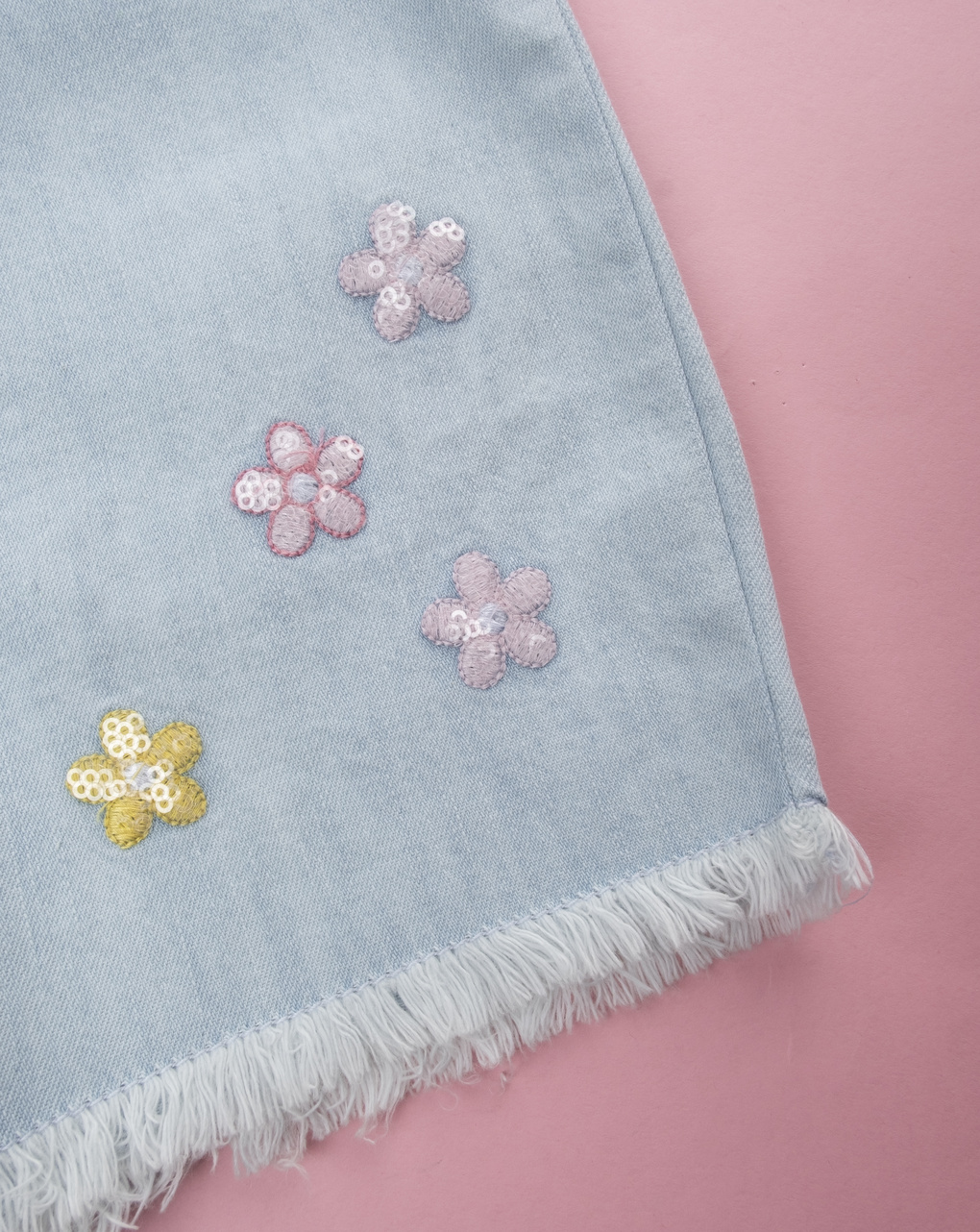 βρεφική τζιν ολόσωμη φόρμα με λουλούδια για κορίτσι - Prénatal