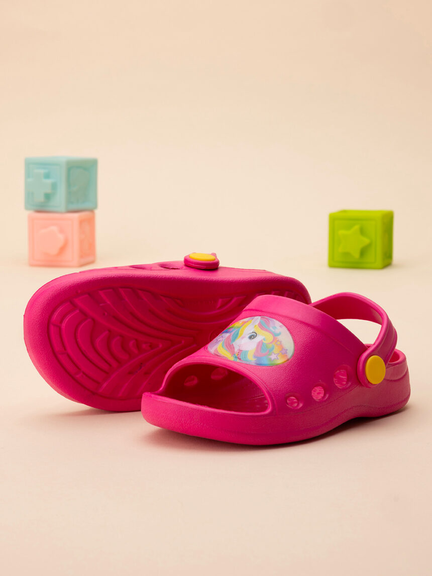 σαμπό θαλάσσης ανοιχτά φούξια με μονόκερο για κορίτσι - SILVER