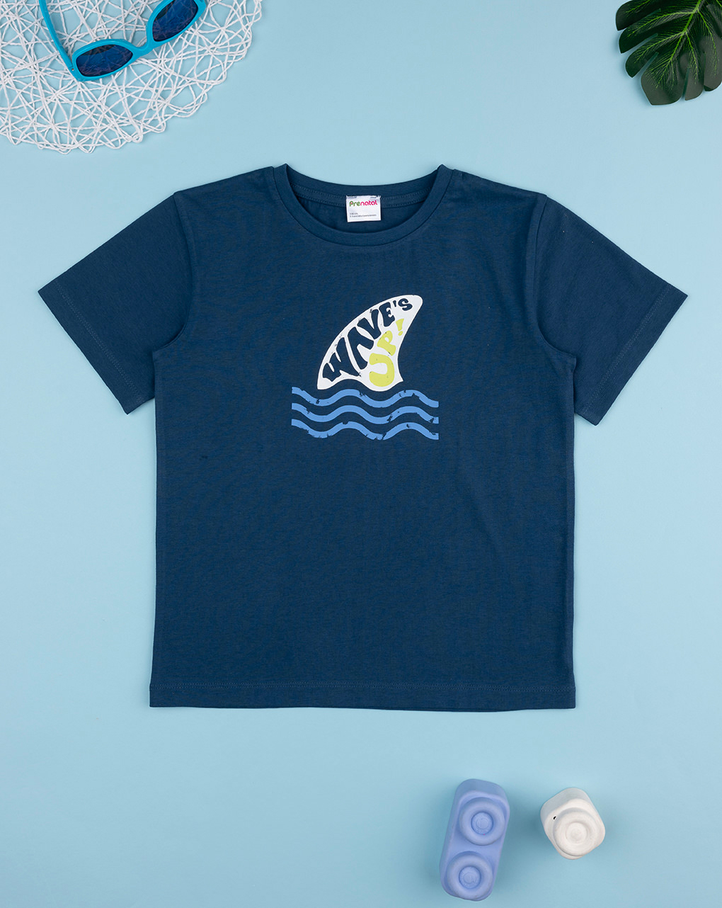 παιδικό t-shirt μπλε wave's up για αγόρι - Prénatal
