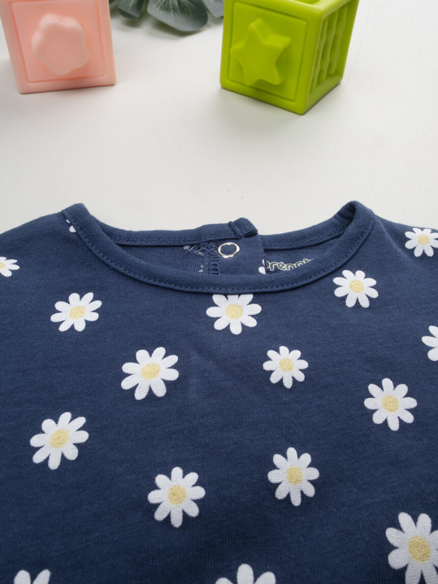 βρεφικό t-shirt μπλε με μαργαρίτες για κορίτσι - Prénatal