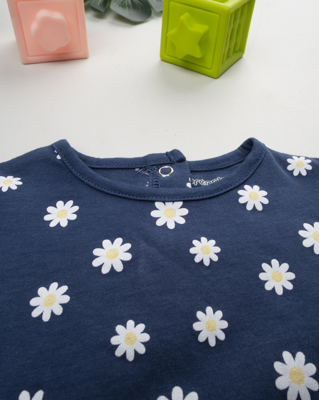 βρεφικό t-shirt μπλε με μαργαρίτες για κορίτσι - Prénatal