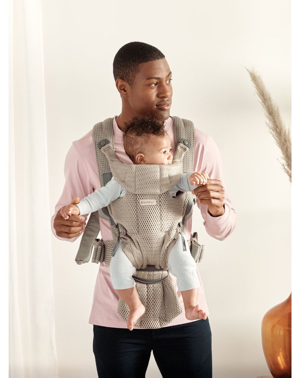 Babybjorn μάρσιπος move 3d mesh grey beige - Baby Bjorn