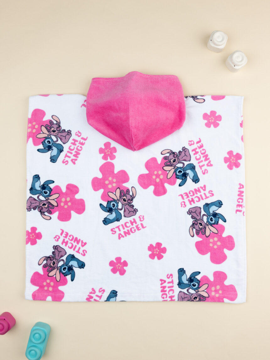 βρεφικό πόντσο θαλάσσης λευκό stitch&angel για κορίτσι - Prénatal