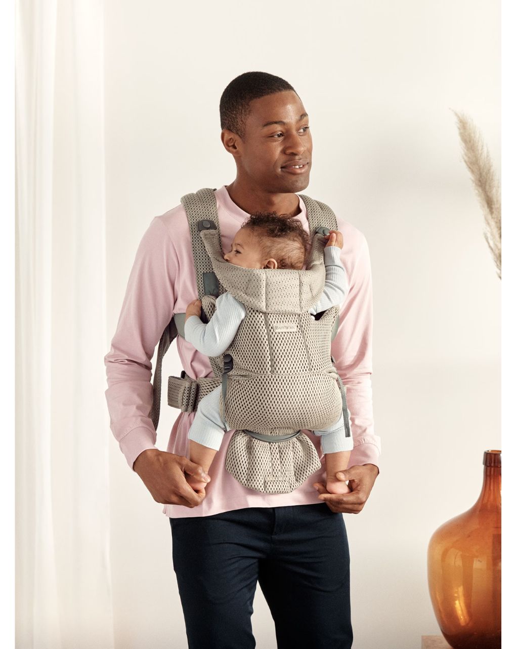 Babybjorn μάρσιπος move 3d mesh grey beige - Baby Bjorn