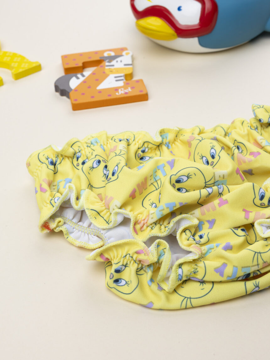 βρεφικό μαγιό σλιπ κίτρινο tweety για κορίτσι - Prénatal