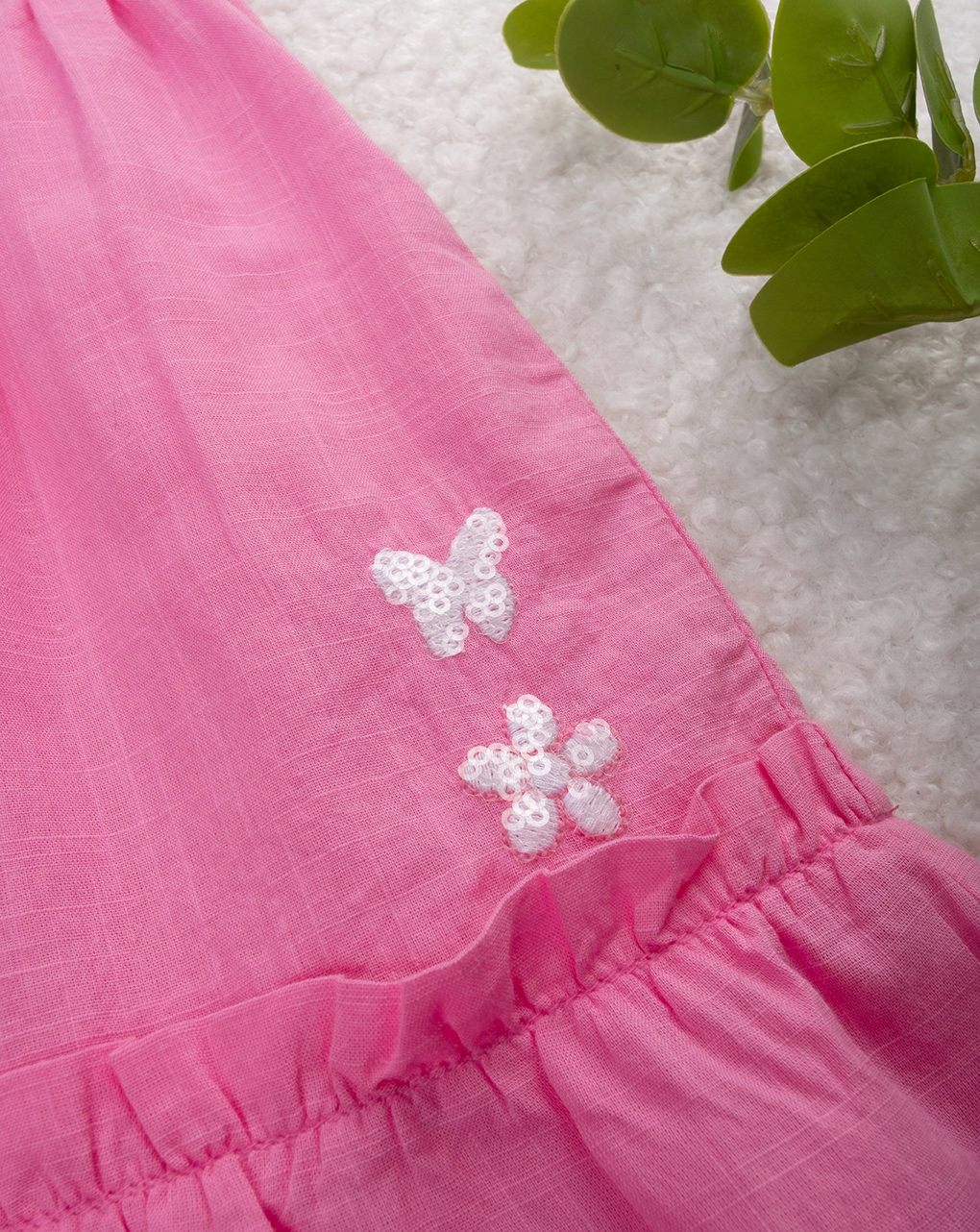 βρεφικό φόρεμα φούξια με πεταλούδα για κορίτσι - Prénatal