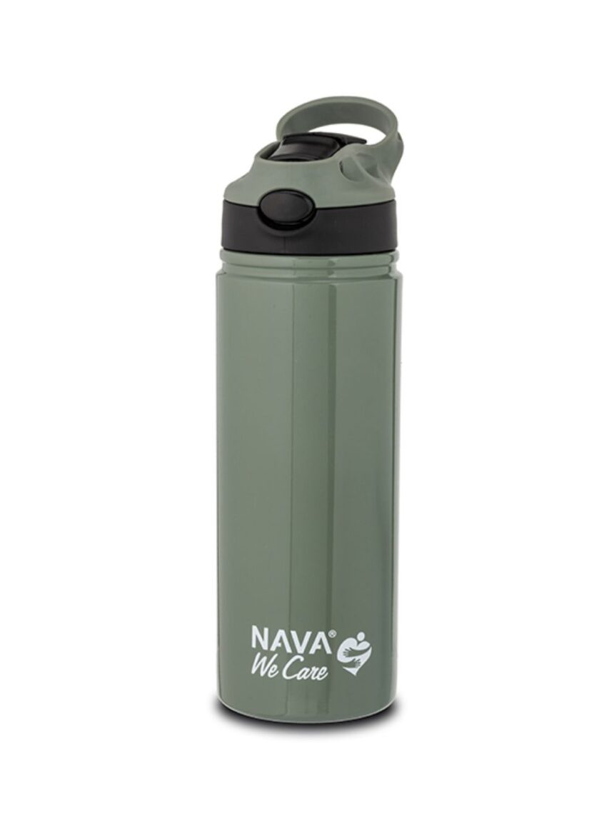 Nava θερμός μπουκάλι ανοξείδωτο "we care" πράσινο 500ml 10-016-053 - Nava
