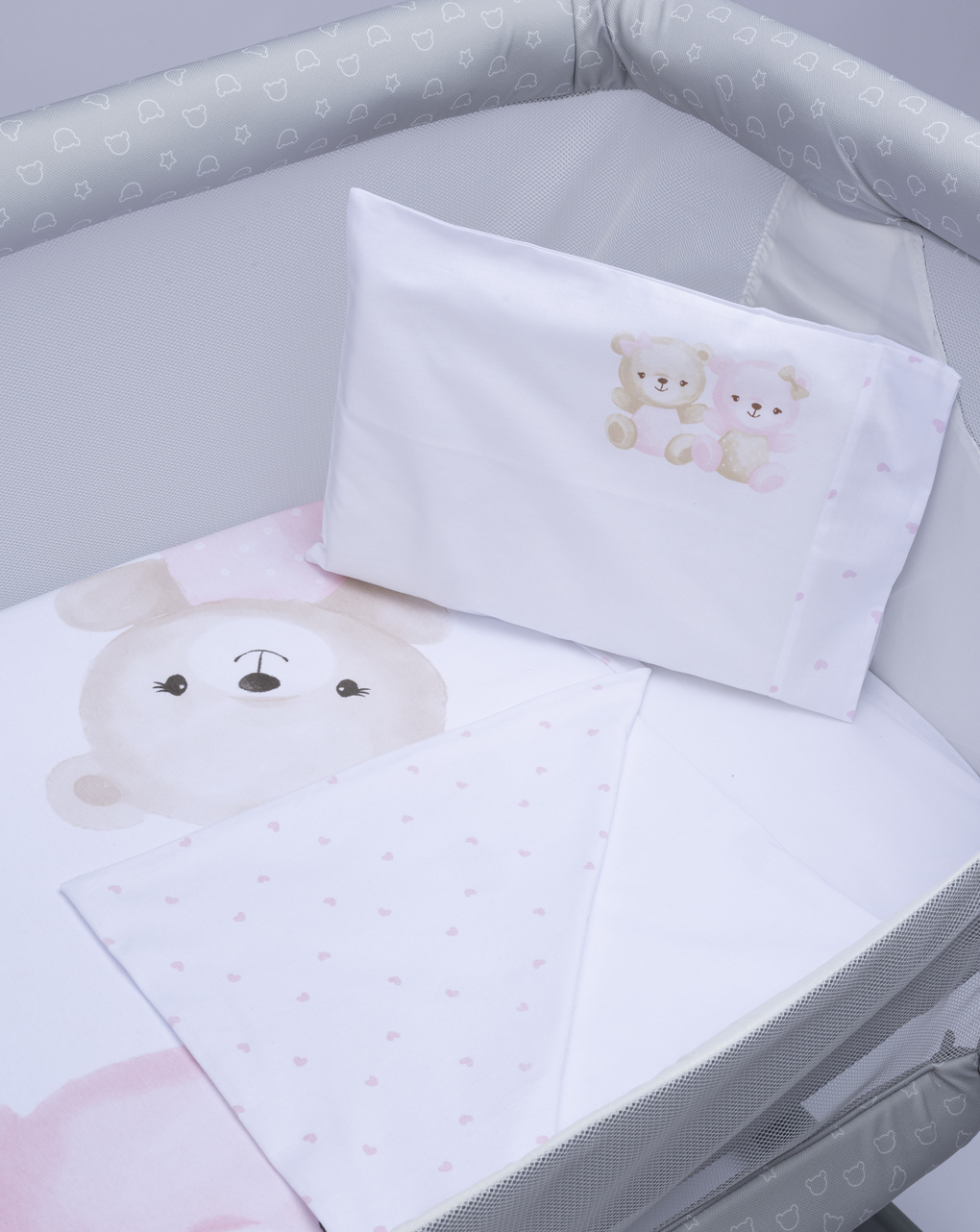βρεφική κουβέρτα για λίκνο/πορτ-μπεμπέ με αρκουδάκια - Prénatal
