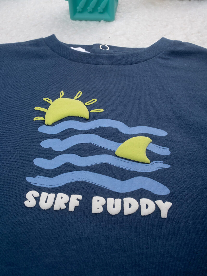 βρεφικό t-shirt μπλε surf buddy για αγόρι - Prénatal