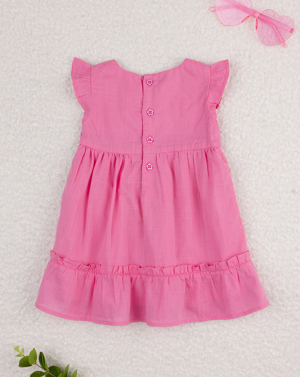 βρεφικό φόρεμα φούξια με πεταλούδα για κορίτσι - Prénatal