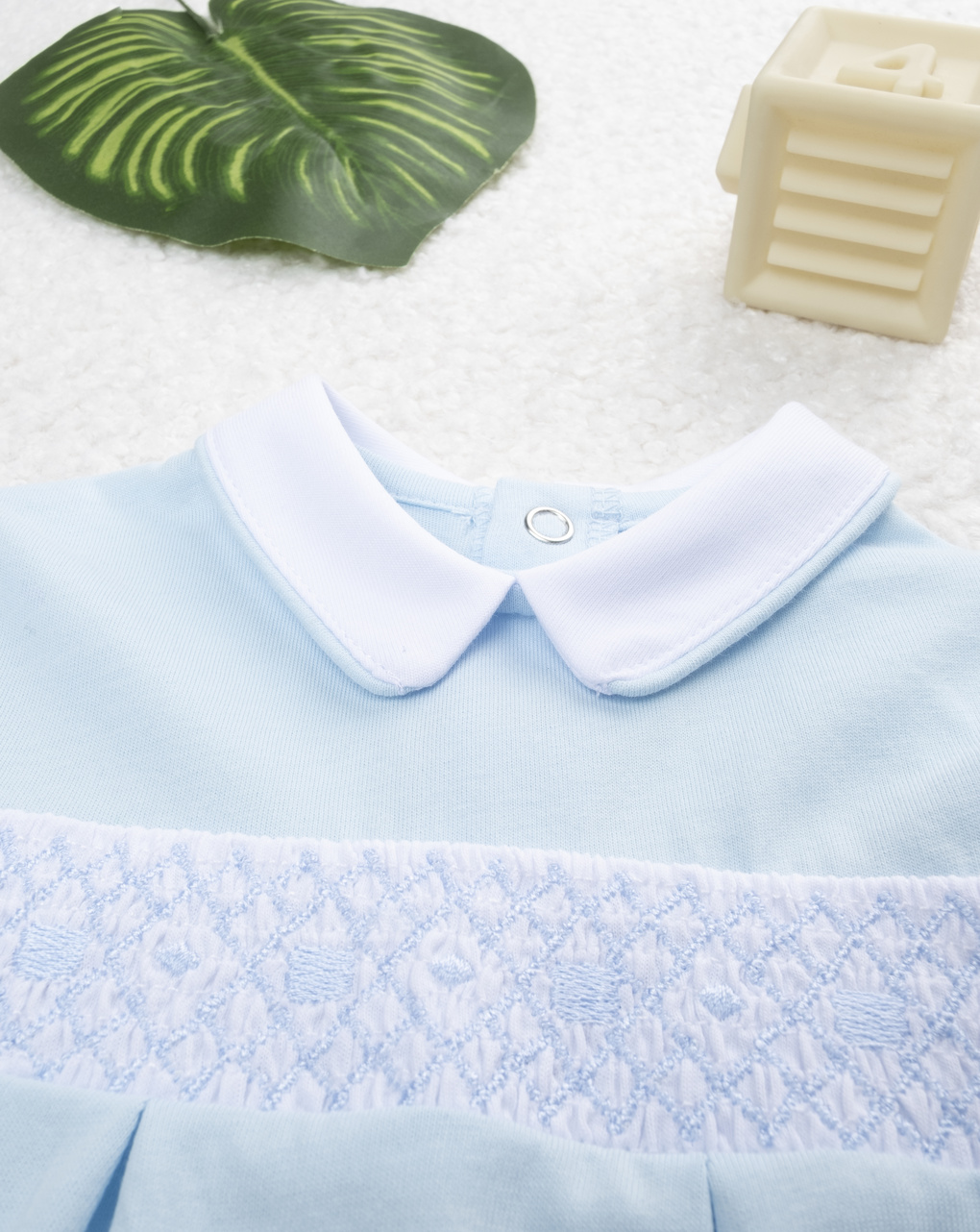 βρεφικό φορμάκι γαλάζιο με αρκουδάκια για αγόρι - Prénatal