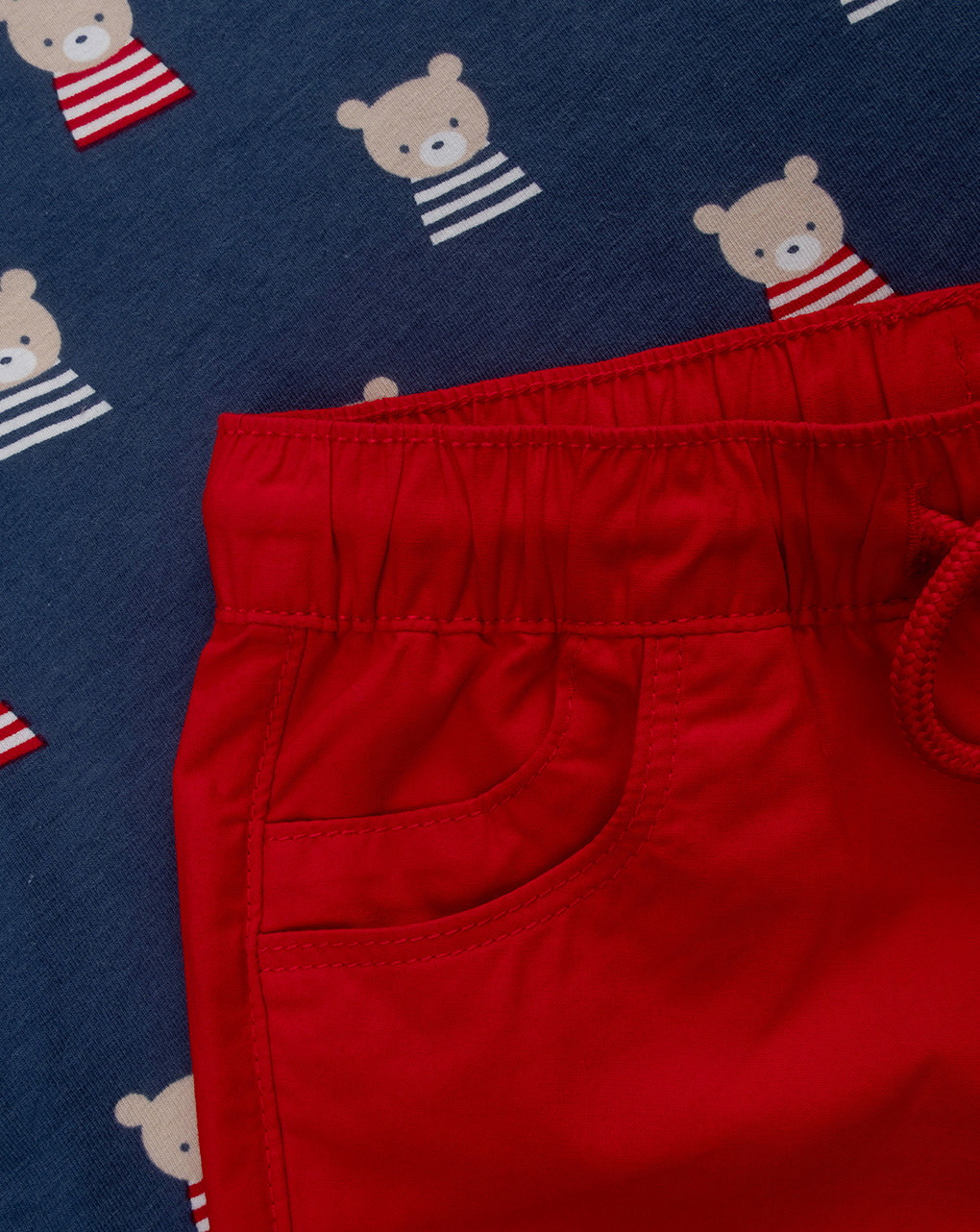 βρεφικό σετ t-shirt και σορτσάκι με αρκουδάκια για αγόρι - Prénatal