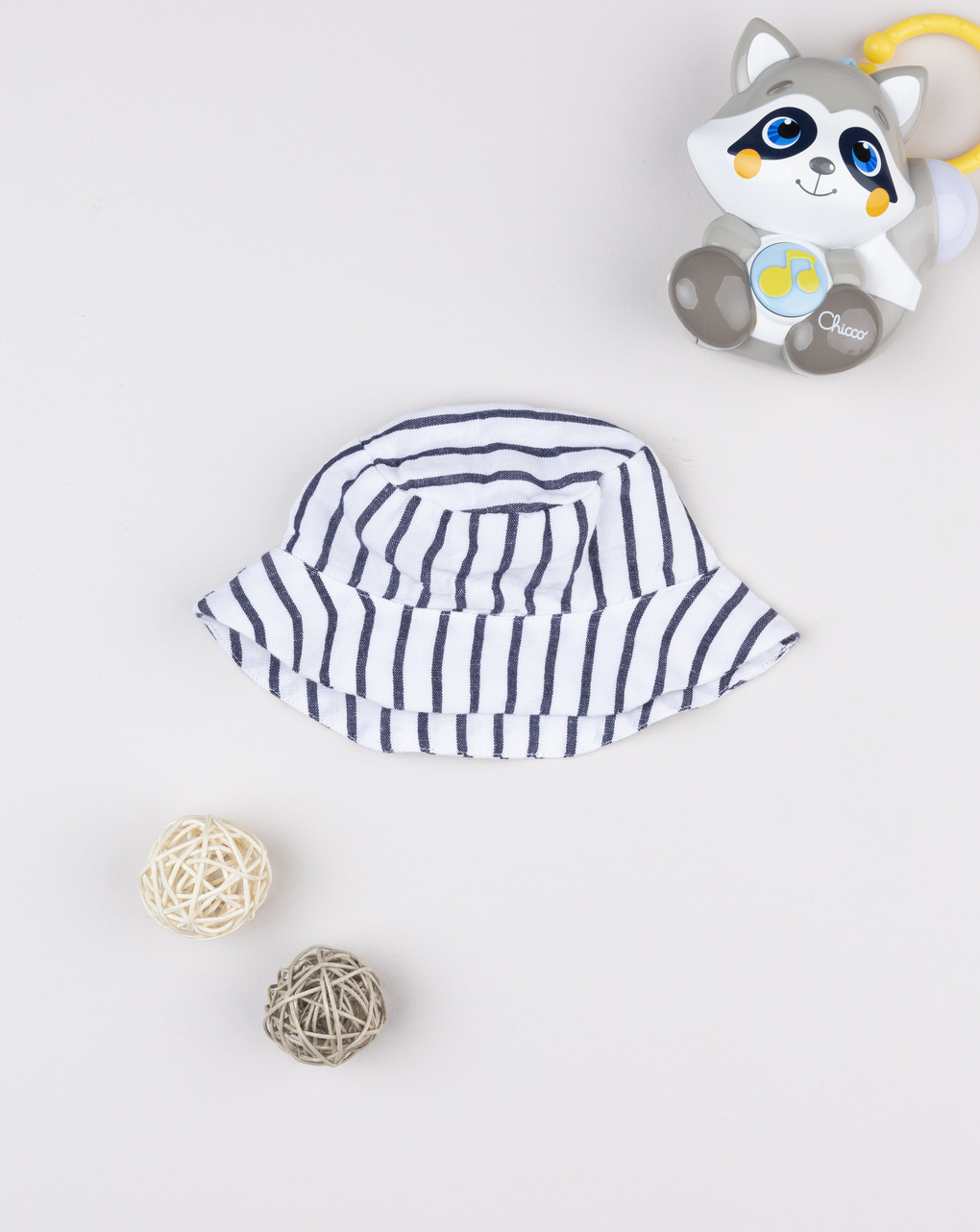 βρεφικό καπέλο λινό ριγέ μπλε/λευκό για κορίτσι - Prénatal