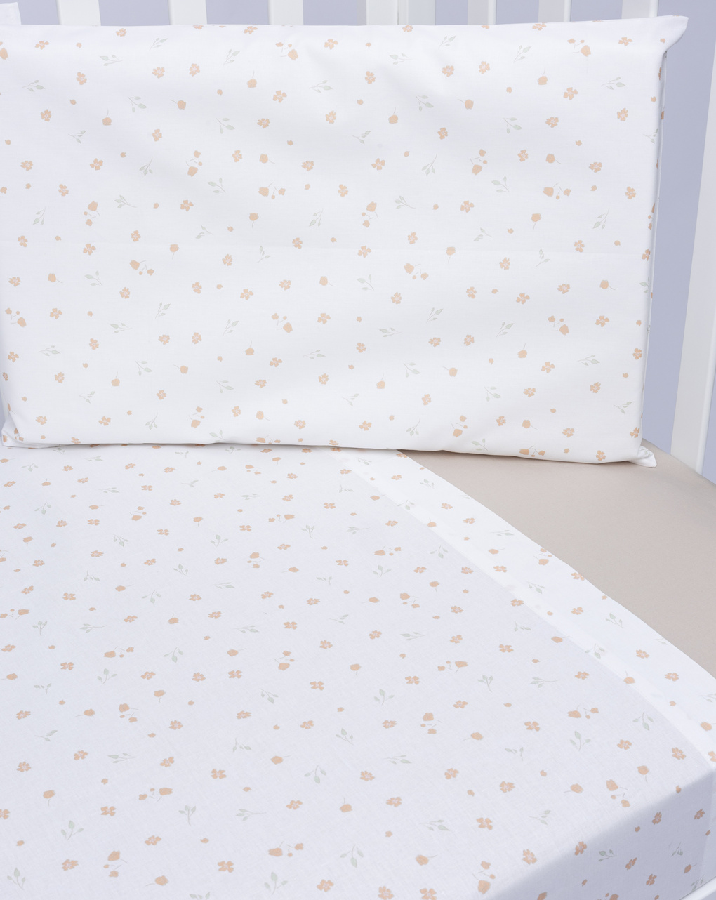 βρεφικό σετ για κρεβάτι φλοράλ μπεζ πακέτο x3 - Prénatal