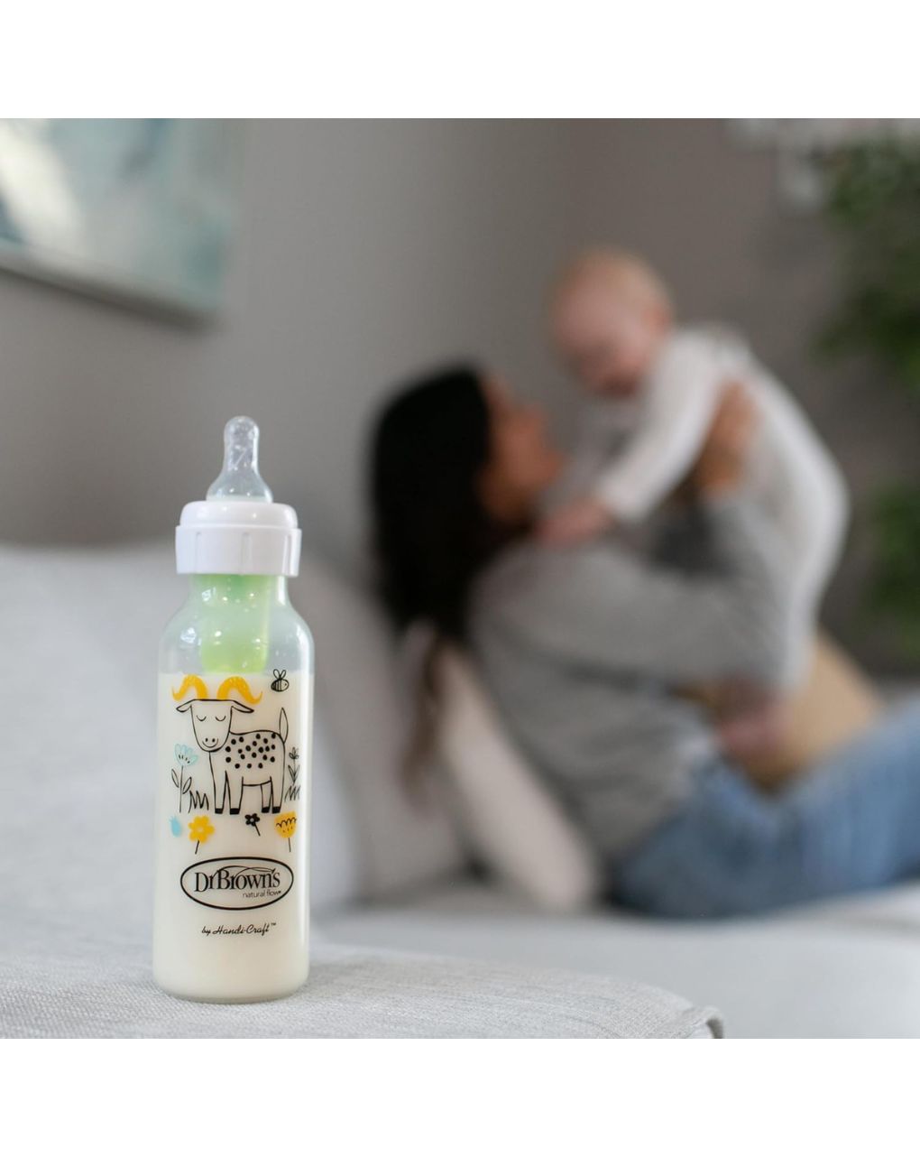 Dr. brown's options+ πλαστικό μπιμπερό με φαρδύ λαιμό 250ml κατσικούλα sb81107 - Dr Browns