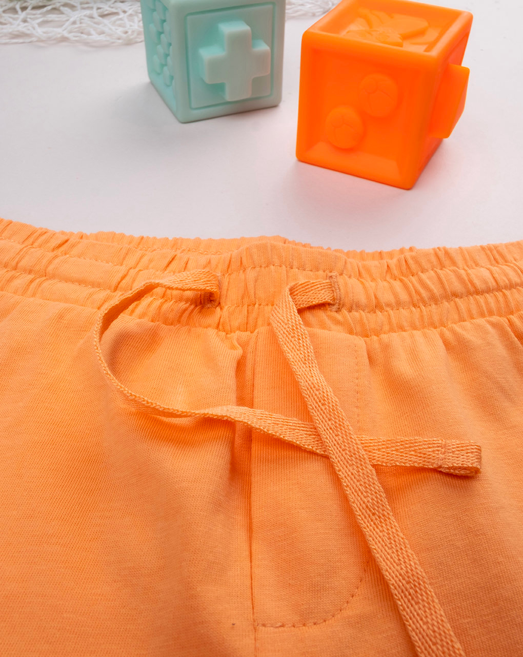 βρεφικό σορτσάκι πορτοκαλί με δελφίνι για αγόρι - Prénatal