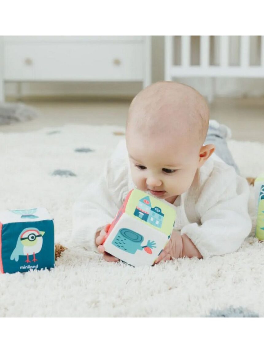 Miniland σετ μαλακών κύβων κουδουνίστρας me97230 - X-TREME BABY