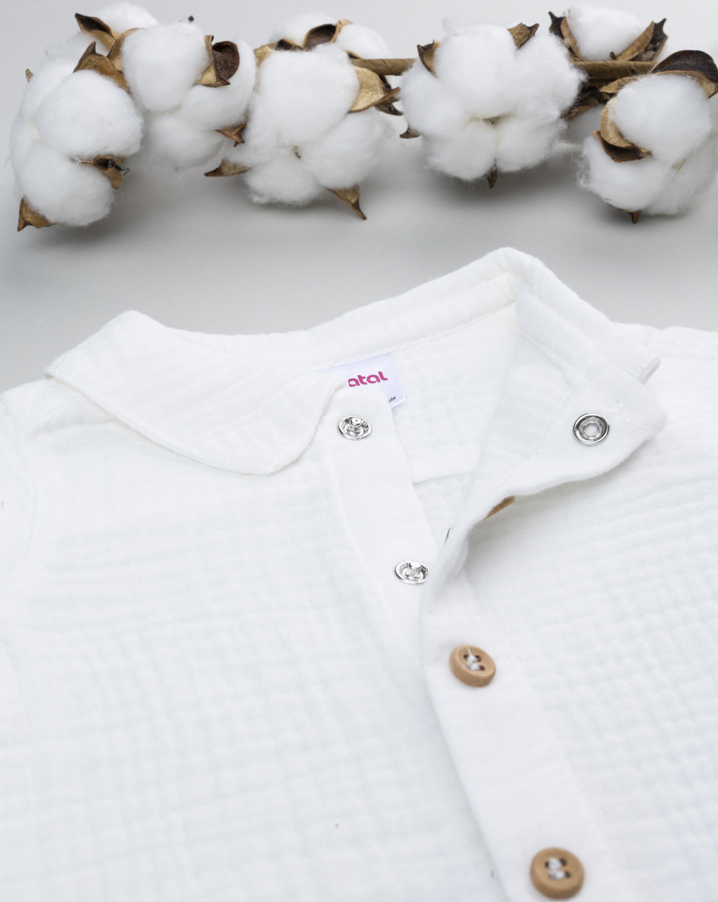 βρεφικό σετ πουκάμισο και σορτσάκι με αρκουδάκι για αγόρι - Prénatal