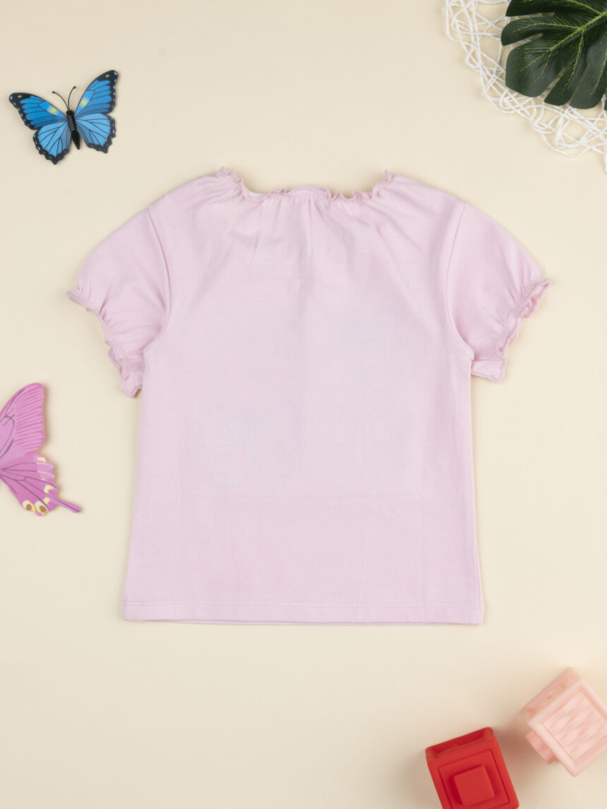 βρεφικό t-shirt ροζ με πεταλούδες για κορίτσι - Prénatal