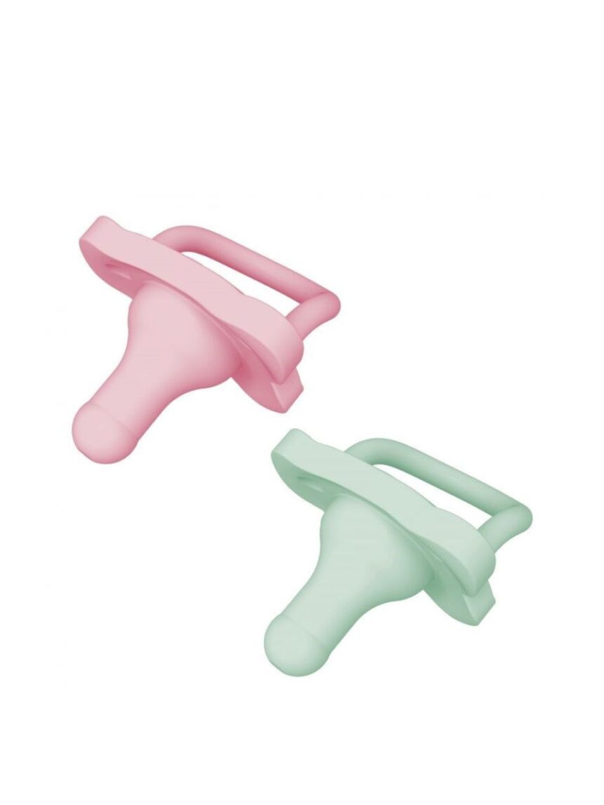 Dr. brown's πιπίλα σιλικόνης 2τμχ 0-6m pink/green ps12007 - Dr Browns