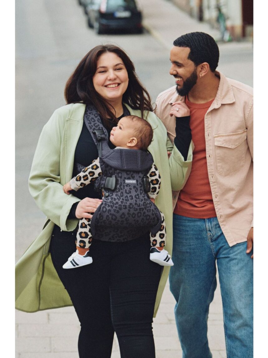 Babybjorn μάρσιπος one air 3d mesh anthracite/leopard - Baby Bjorn