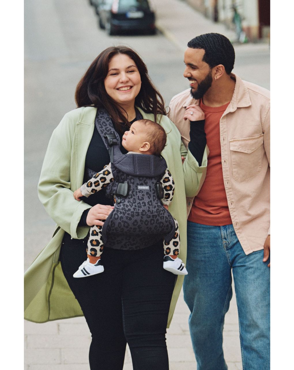 Babybjorn μάρσιπος one air 3d mesh anthracite/leopard - Baby Bjorn