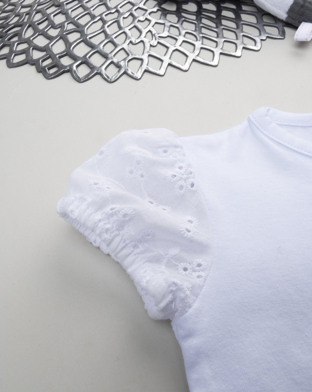 βρεφικό t-shirt λευκό minnie sangallo για κορίτσι - Prénatal