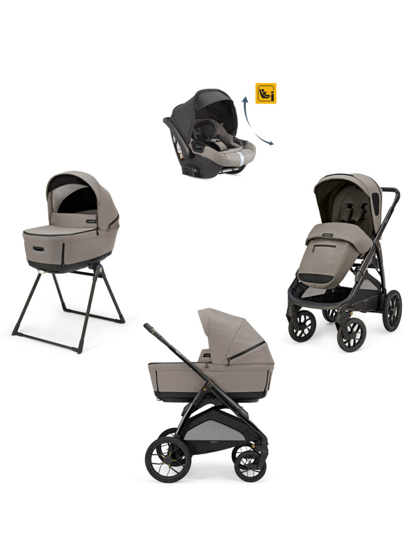 Inglesina σύστημα μεταφοράς quattro aptica xt darwin recline με σκελετό nero tundra beige - Inglesina