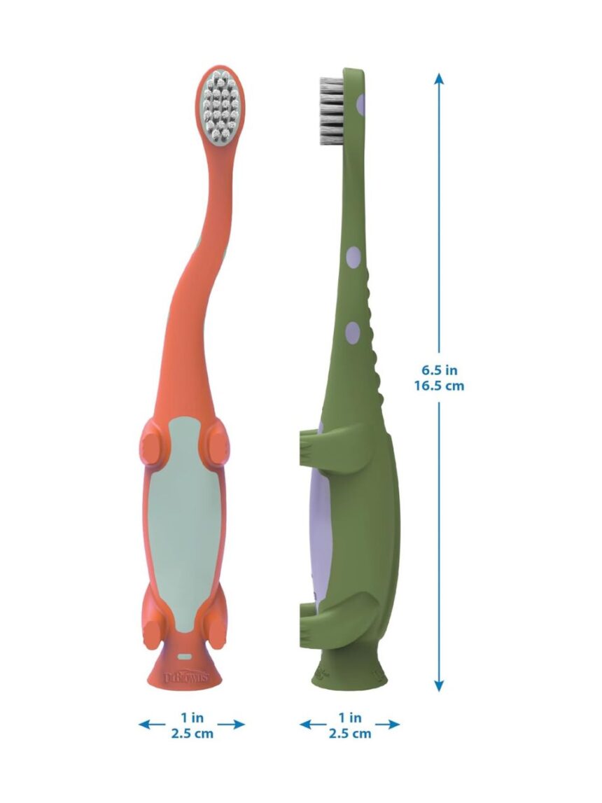 Dr. brown's οδοντόβουρτσα δεινοσαυράκι green hg088 - Dr Browns