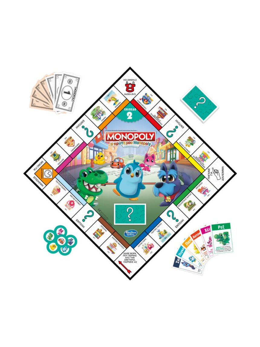 Hasbro επιτραπέζιο η πρώτη μου monopoly f4436 - Monopoly