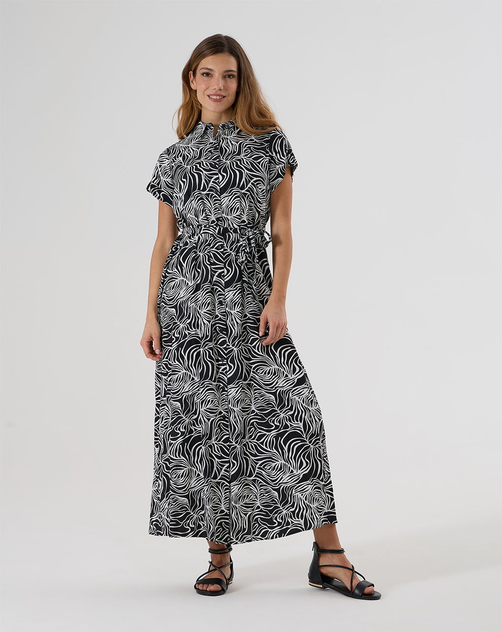 γυναικείο φόρεμα εγκυμοσύνης /θηλασμού μαύρο - Prénatal