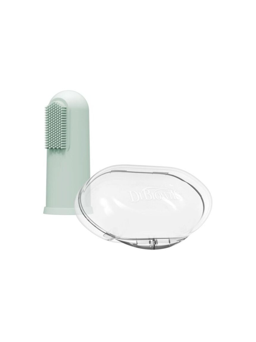 Dr. brown's βρεφική δακτυλική οδοντόβουρτσα σιλικόνης 3m+ green hg126 - Dr Browns