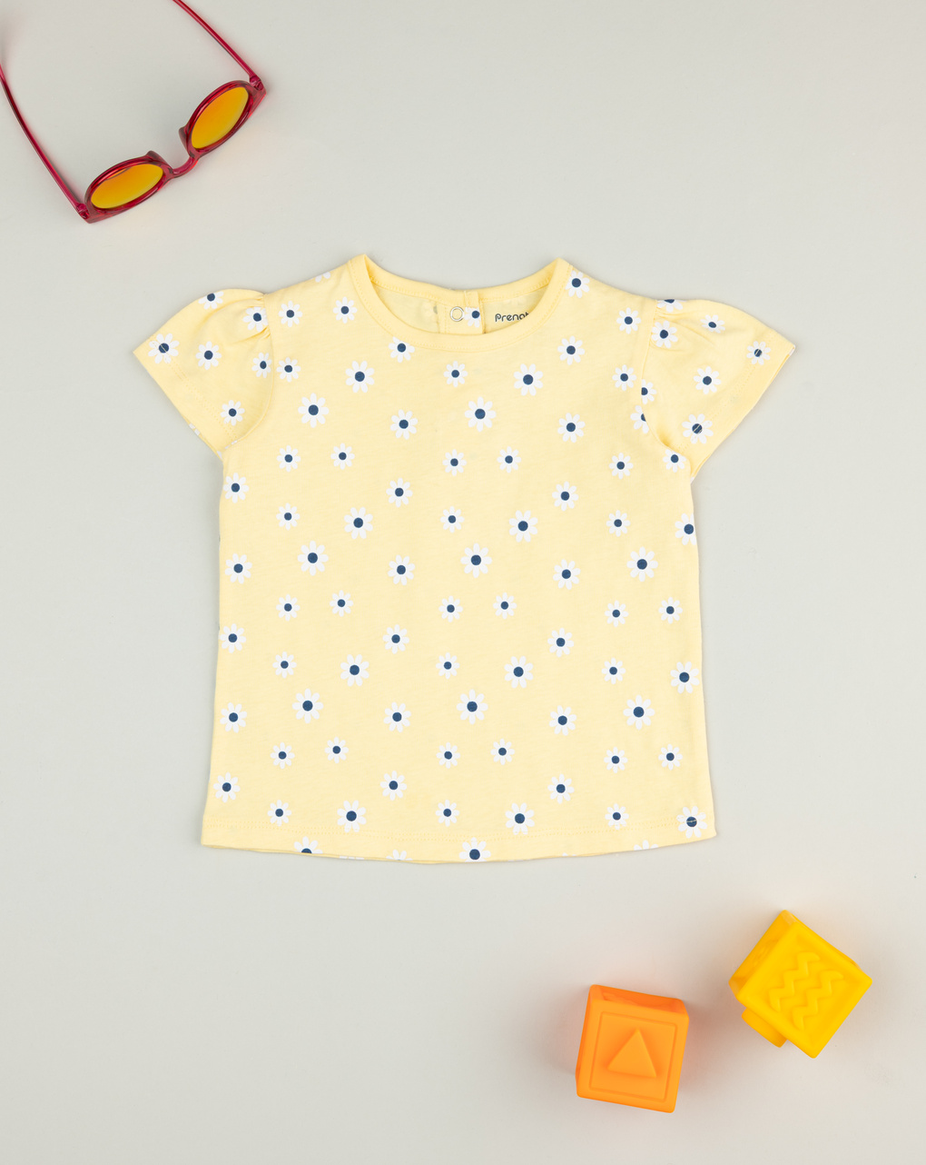 βρεφικό t-shirt κίτρινο με μαργαρίτες για κορίτσι - Prénatal